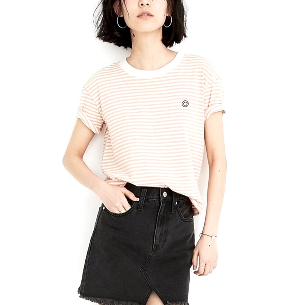 Madewell Ridgid Denim A Line Mini Skirt